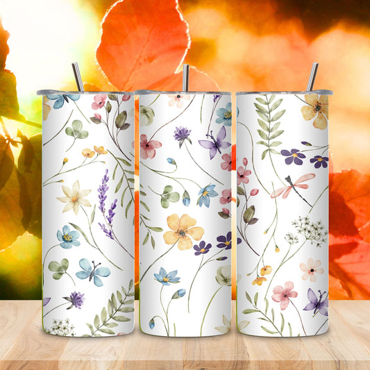 Stainless Steel Tumbler - Wildflowers