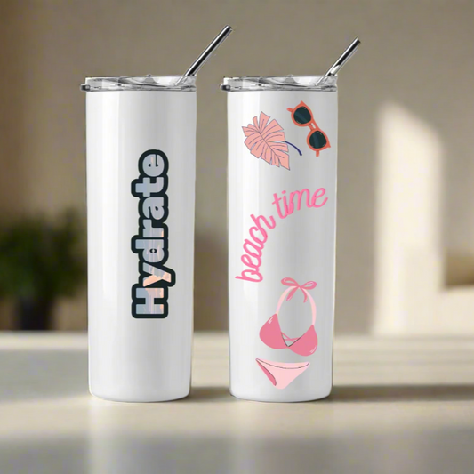 Stainless Steel Tumbler Beach Time