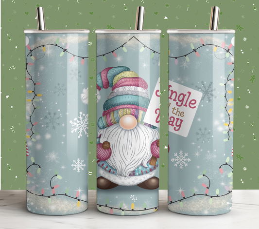Christmas Collection - Cute Gnomes Christmas Skinny Tumble