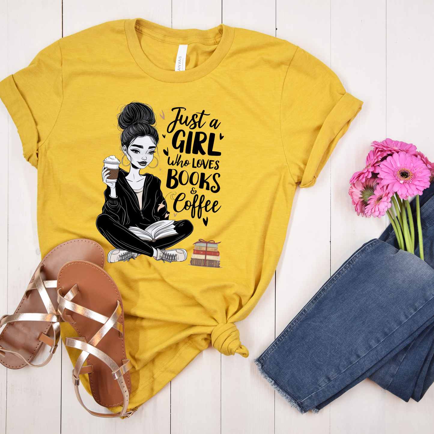 Book Lovers  - Girl who Loves Books & Coffee