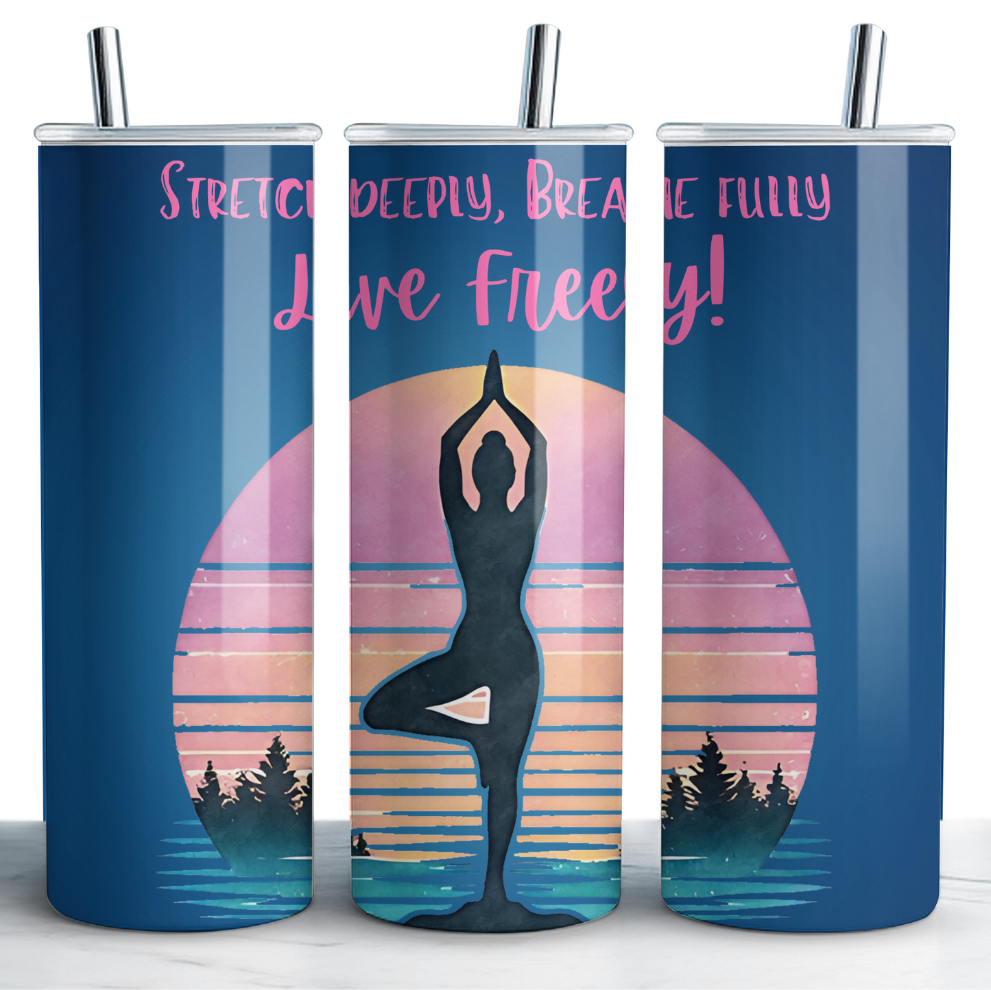 Yoga Collection - Stretch Deeply, Breathe Fully - Live Freely
